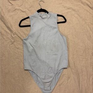 Light Blue Sleeveless Bodysuit